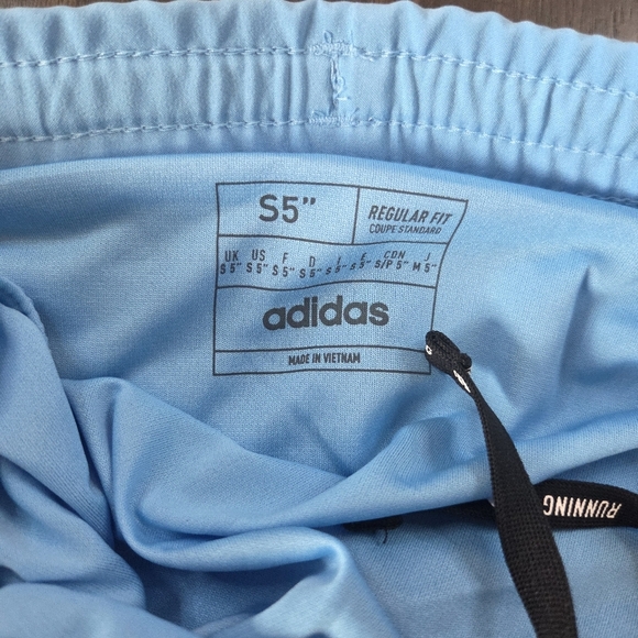 Adidas Men's On The Run B 5" Running Shorts - Semi Blue Burst Small New  IY0713 - Picture 4 of 7